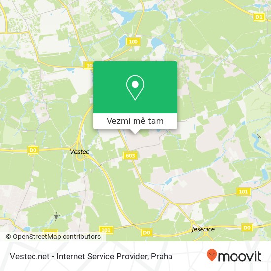 Vestec.net - Internet Service Provider mapa