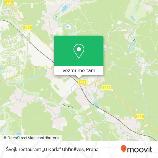 Švejk restaurant „U Karla“ Uhříněves mapa