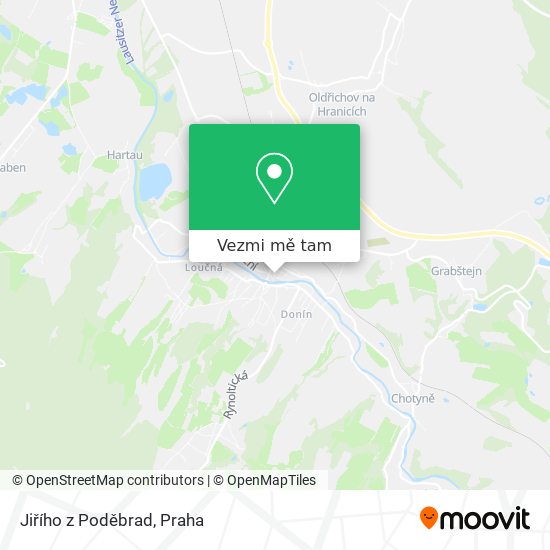 Jiřího z Poděbrad mapa