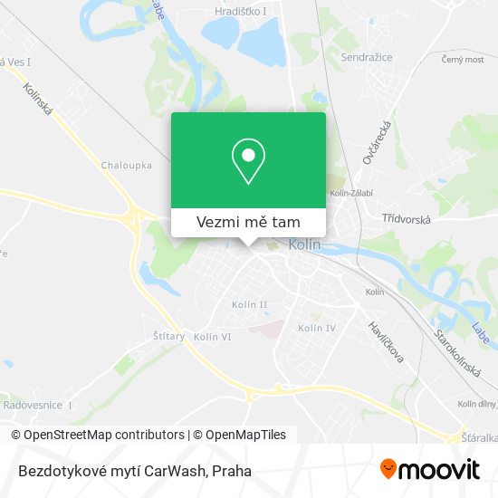 Bezdotykové mytí CarWash mapa