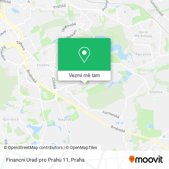 Financni Urad pro Prahu 11 mapa