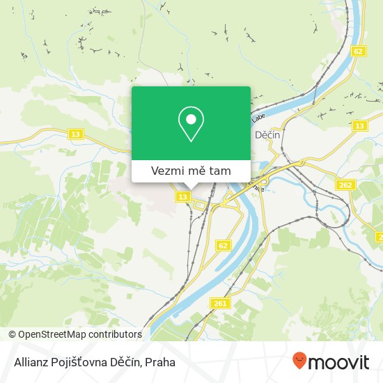 Allianz Pojišťovna Děčín mapa