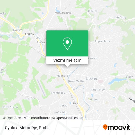 Cyrila a Metoděje mapa