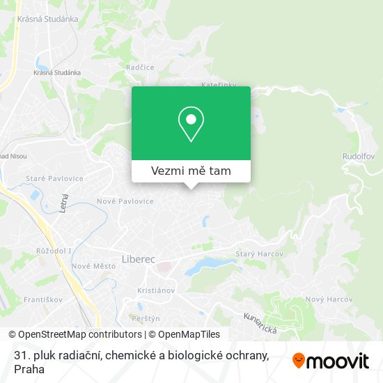 31. pluk radiační, chemické a biologické ochrany mapa