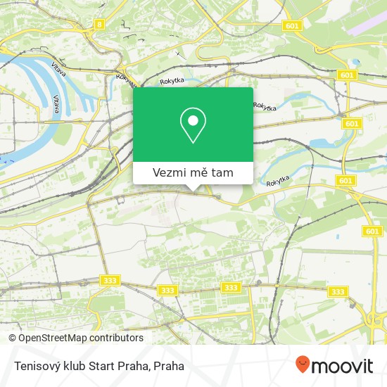 Tenisový klub Start Praha mapa