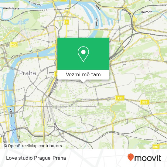 Love studio Prague mapa