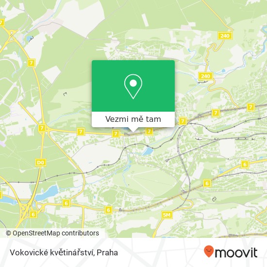 Vokovické květinářství mapa