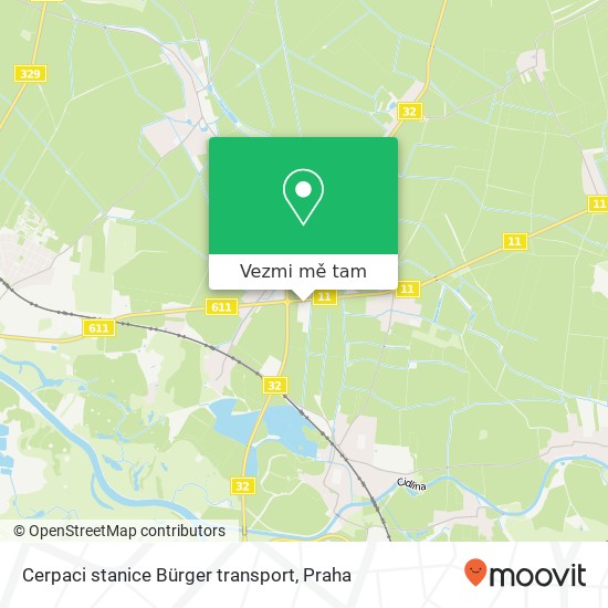 Cerpaci stanice Bürger transport mapa