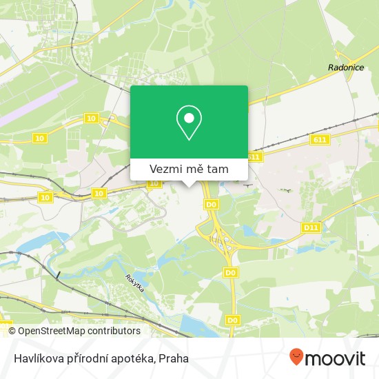 Havlíkova přírodní apotéka mapa