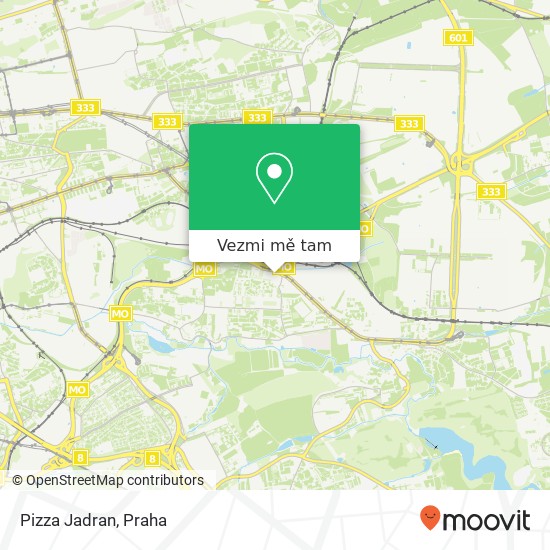Pizza Jadran mapa