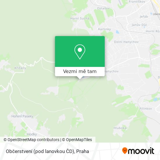 Občerstvení (pod lanovkou ČD) mapa