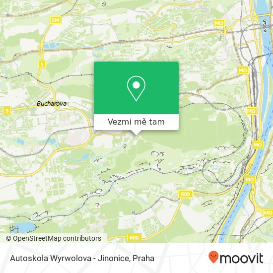 Autoskola Wyrwolova - Jinonice mapa