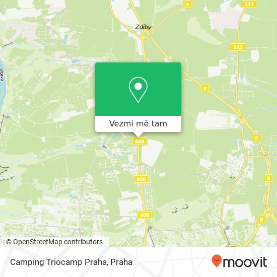 Camping Triocamp Praha mapa