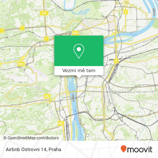 Airbnb Ostrovni 14 mapa