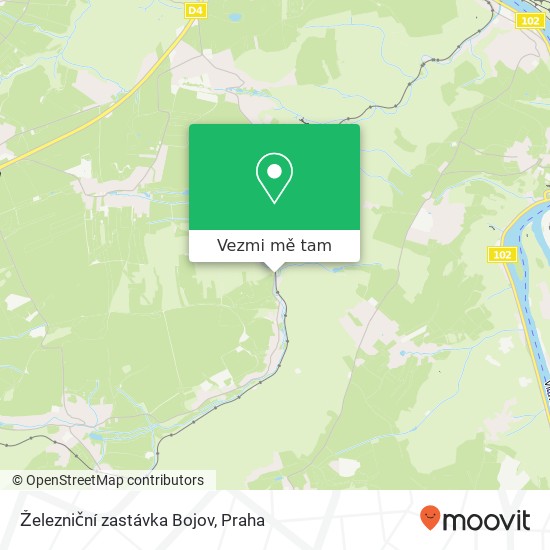 Železniční zastávka Bojov mapa