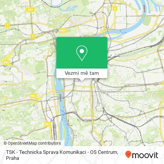 TSK - Technicka Sprava Komunikaci - OS Centrum mapa