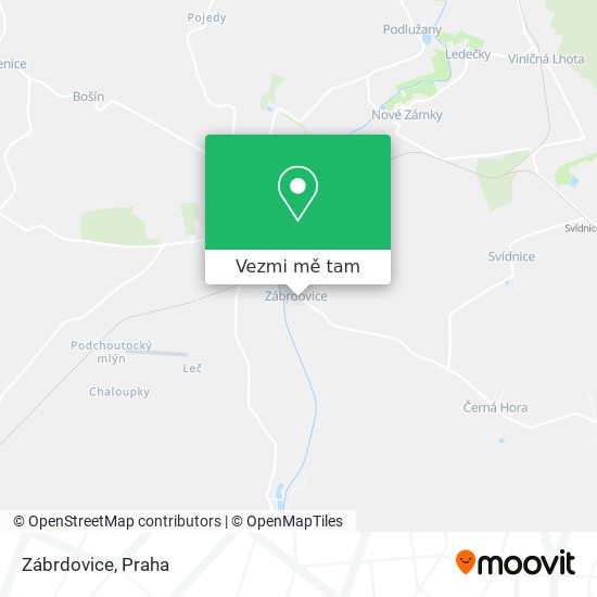 Zábrdovice mapa