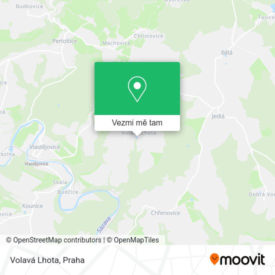 Volavá Lhota mapa