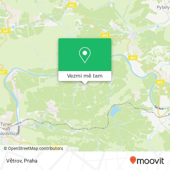 Větrov mapa