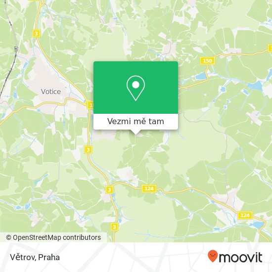 Větrov mapa