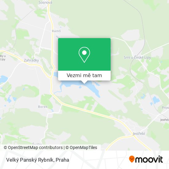 Velký Panský Rybník mapa