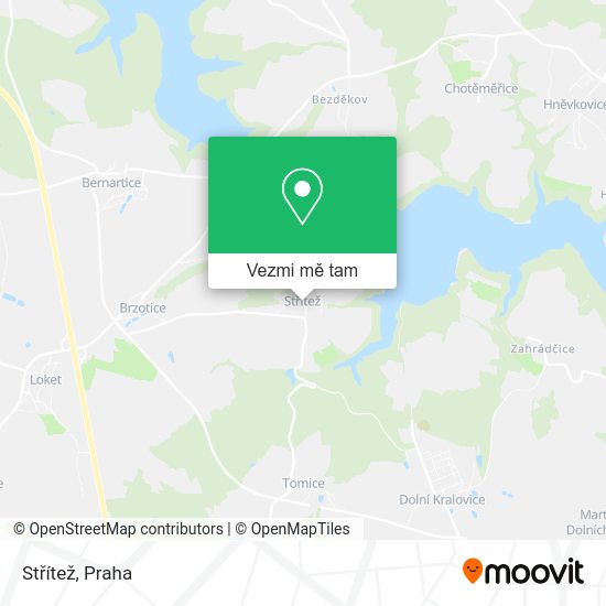 Střítež mapa