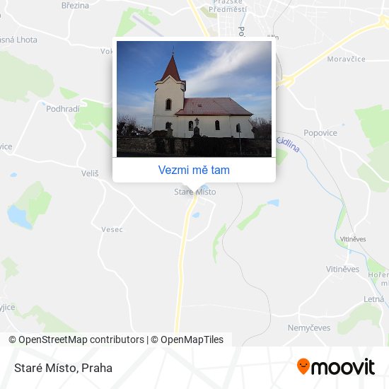 Staré Místo mapa