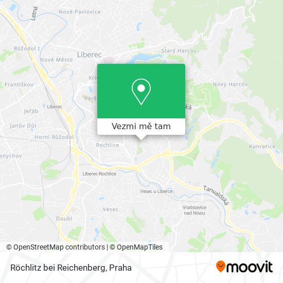 Röchlitz bei Reichenberg mapa
