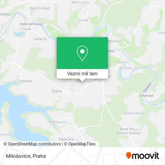Milošovice mapa