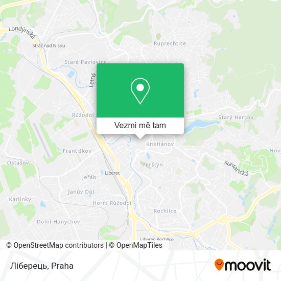 Ліберець mapa
