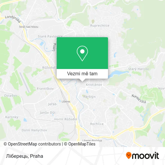 Ліберець mapa