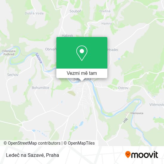 Ledeč na Sazavé mapa
