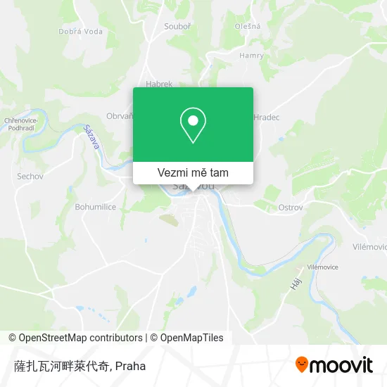 薩扎瓦河畔萊代奇 mapa