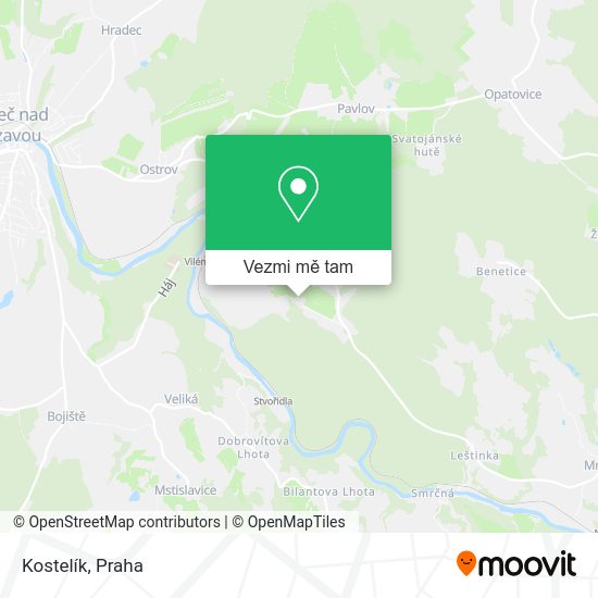 Kostelík mapa