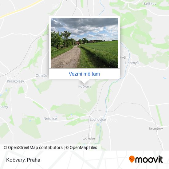 Kočvary mapa