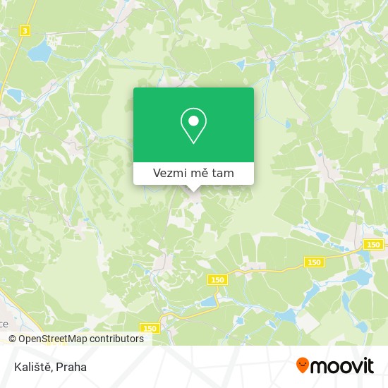 Kaliště mapa