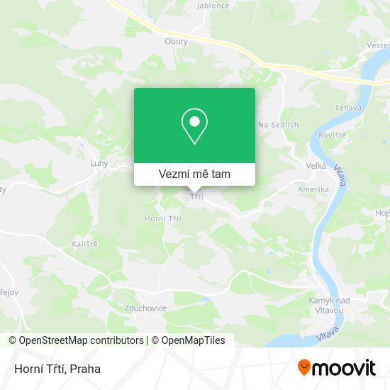 Horní Třtí mapa
