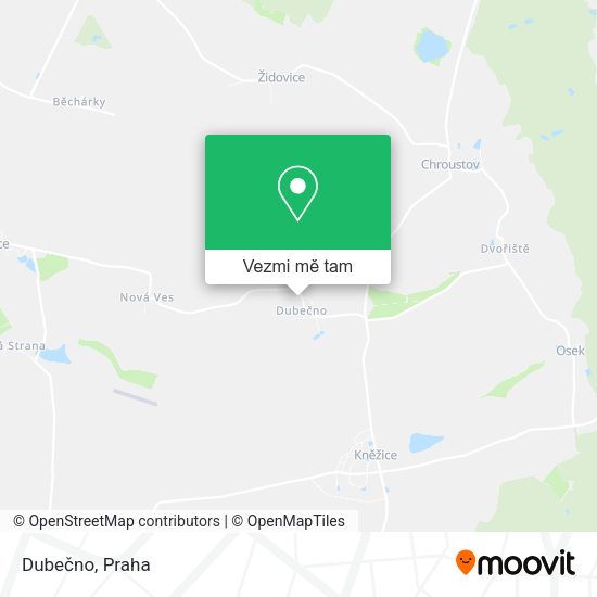 Dubečno mapa