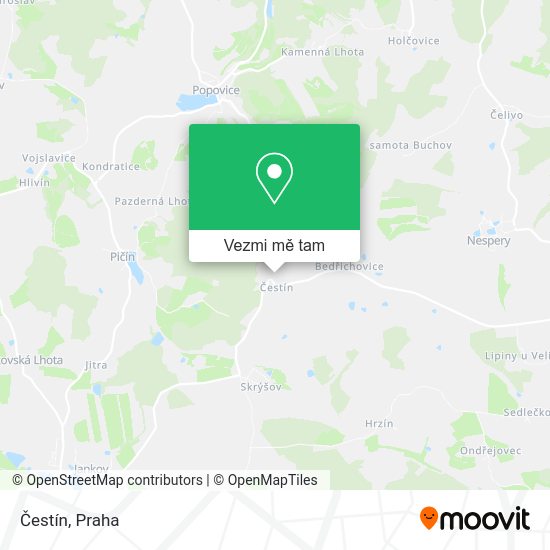 Čestín mapa