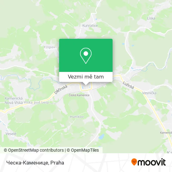 Ческа-Каменице mapa