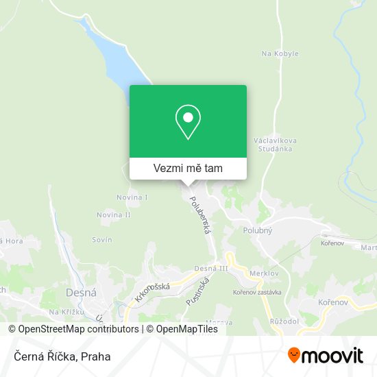 Černá Říčka mapa