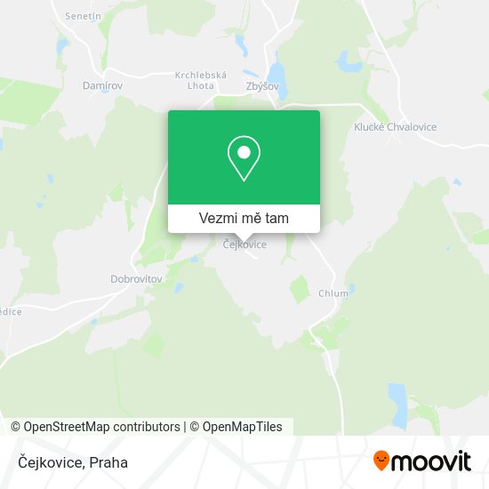 Čejkovice mapa