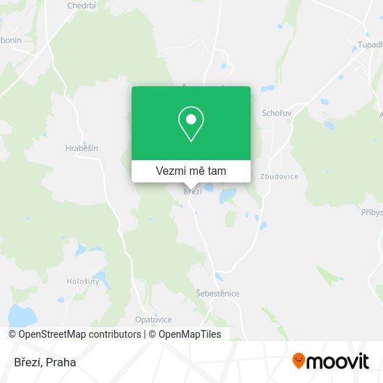 Březí mapa