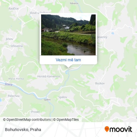 Bohuňovsko mapa