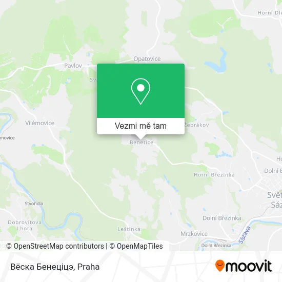 Вёска Бенеціцэ mapa
