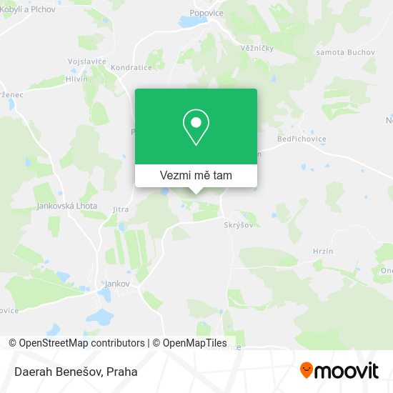 Daerah Benešov mapa