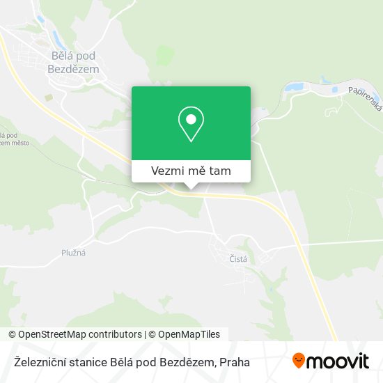 Železniční stanice Bělá pod Bezdězem mapa