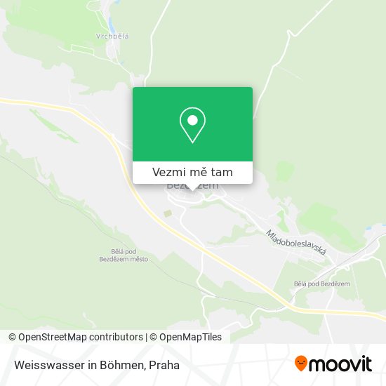 Weisswasser in Böhmen mapa
