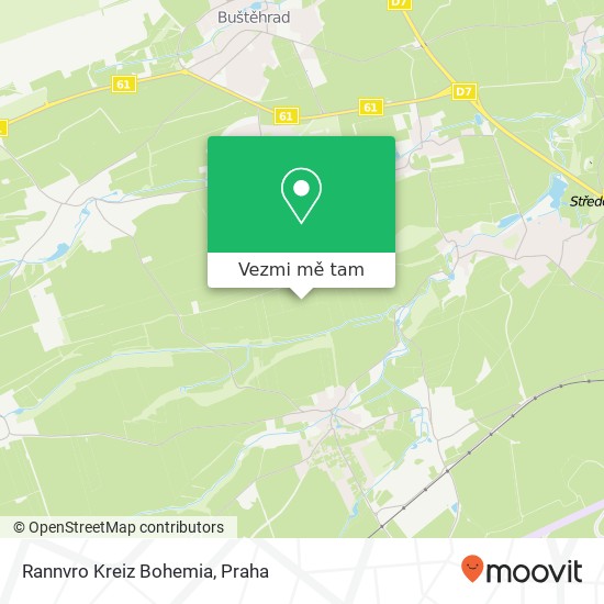 Rannvro Kreiz Bohemia mapa