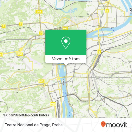 Teatre Nacional de Praga mapa